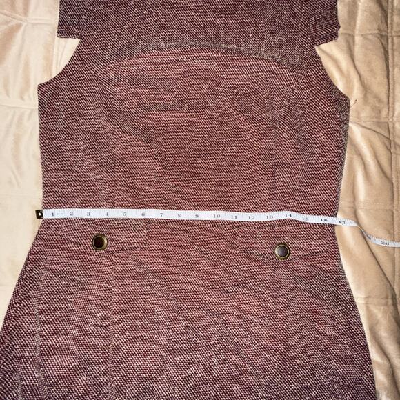 MNG Dress Womens Sz L Red/black/gray Cap Sleeve Work Career Basic Office Church - Picture 9 of 10